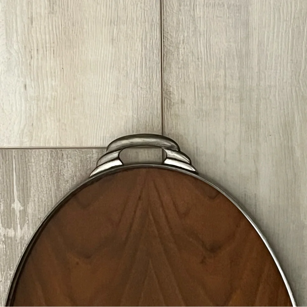 Vintage Royal Holland Teak
Wood Oval Tray Pewter Frame Rim 16.75" MCM
1950's - Picture 13 of 14